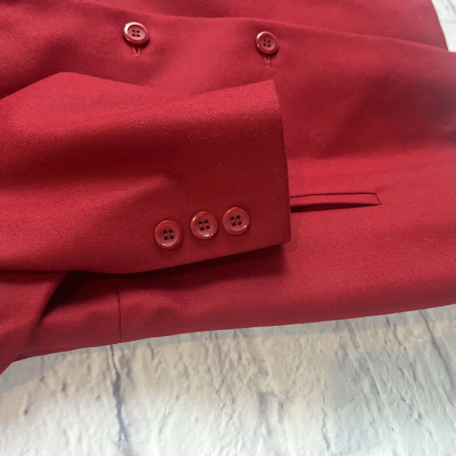 Jane Seymour Vintage NWT Rare Red Wool Equestrian Riding Blazer Size 16PT - Image 7