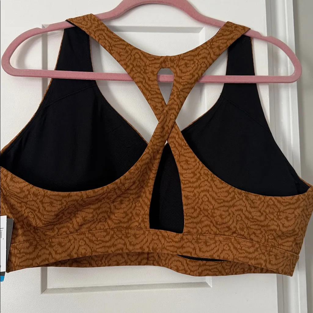 GapFit Studio Orange Patterned Sports Bra, size XXL - Image 2