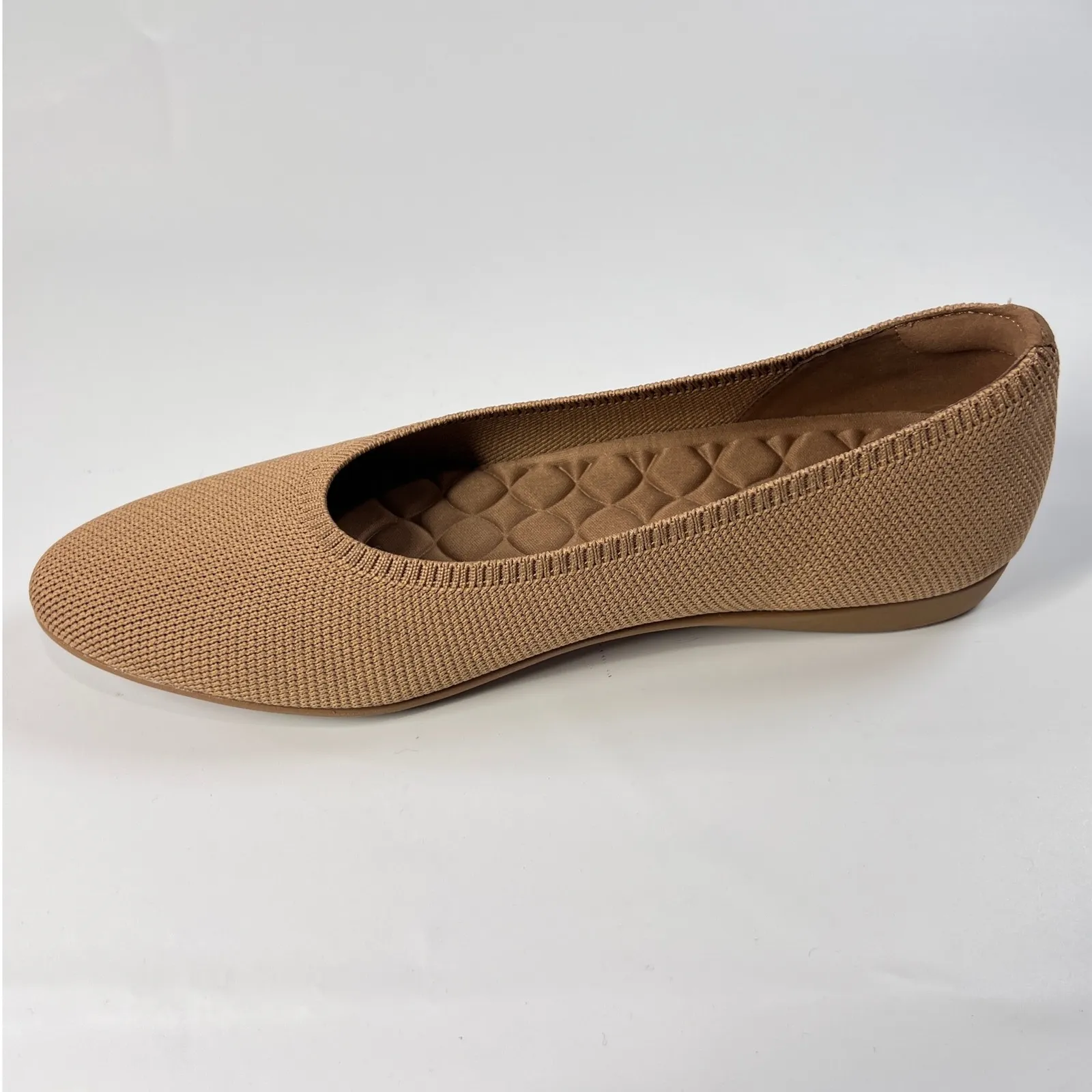 Vivaia Aria 5 Flats Women's Size‎ 41 Beige Knit Pointed Toe Eco Slip On Shoes Tan Size 10 - Image 6