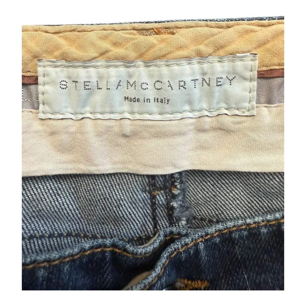 Stella McCartney Dark Wash Distressed Straight Leg Jeans Made in Italy Size 30 - Image 7