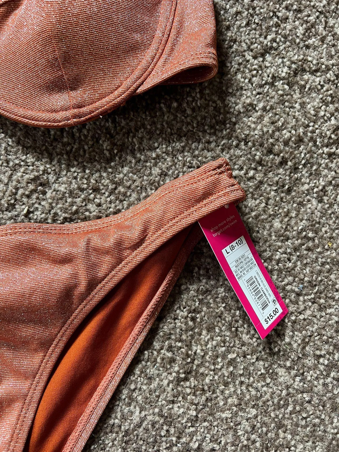 Shiny orange bikini - Image 3