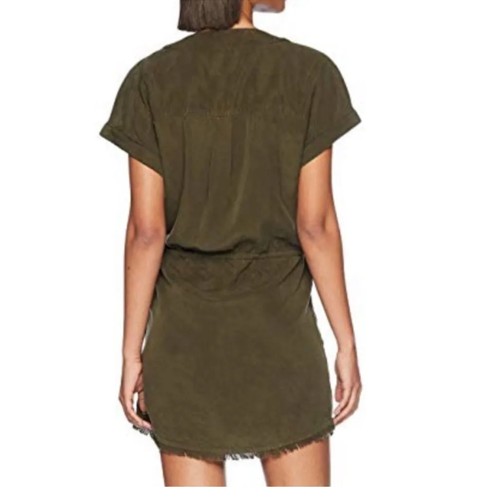 Paige NWT Haidee Dress in Forest Night Green Size Large Olive Green Shirt Dress - Image 4