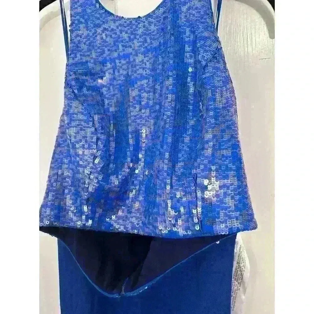 Dress the‎ Population Ashton Pants Set Electric Blue size L NWT - Image 11