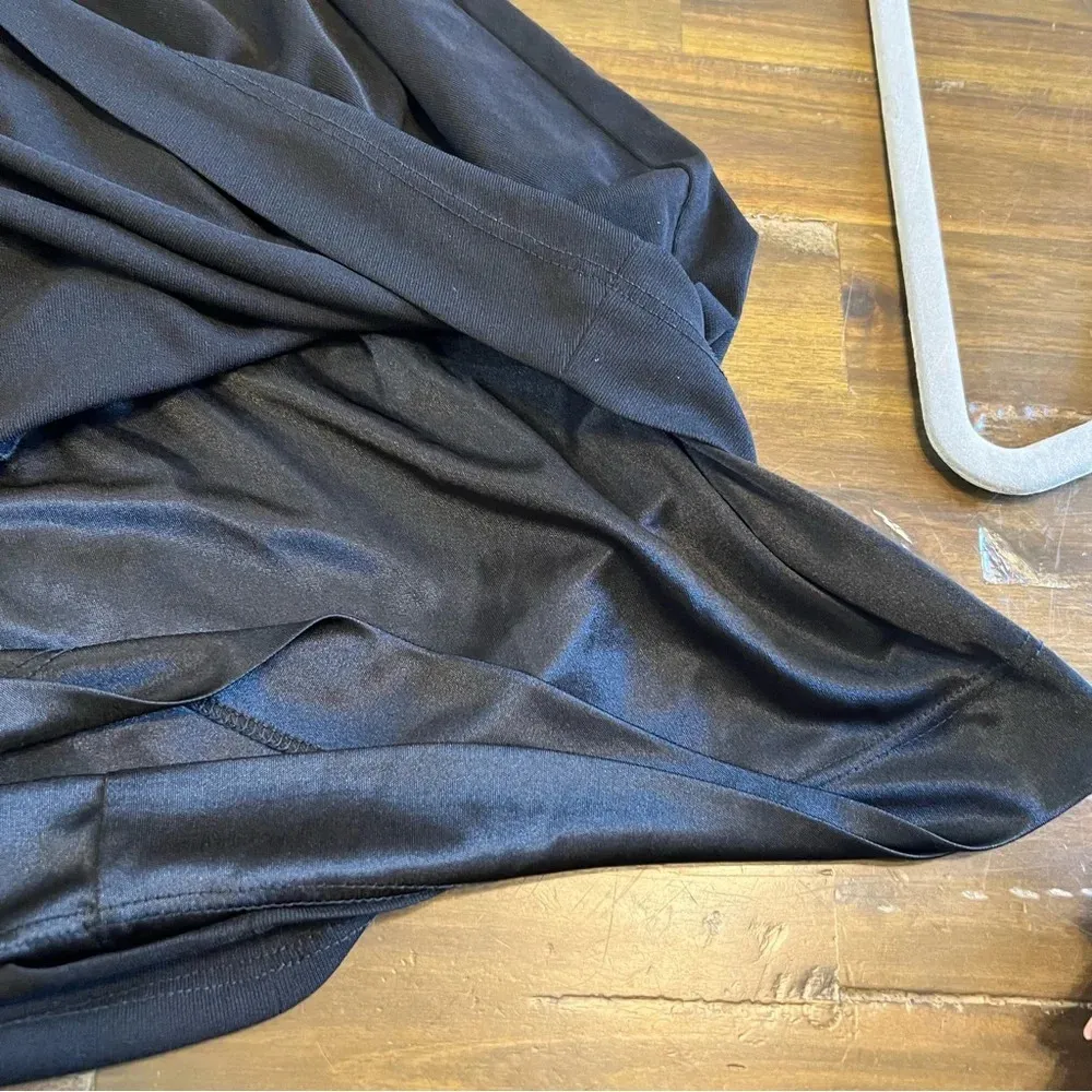 David Meister Sleeveless Front Knot Twist Dress Black Sheer Lined Work Cocktail - Image 6