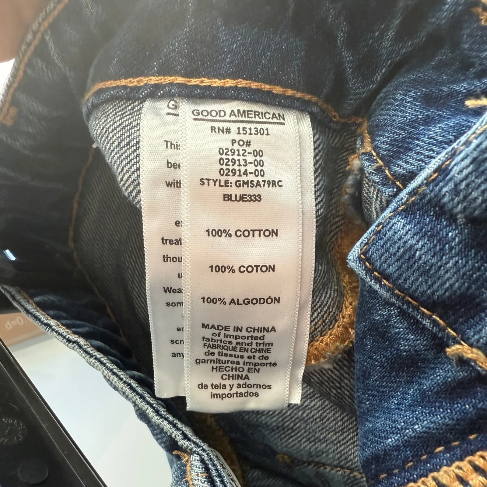 GOOD‎ AMERICAN Studded Asymmetrical Mini Jean Skirt Denim Blue Womens Size 6/28 - Image 7