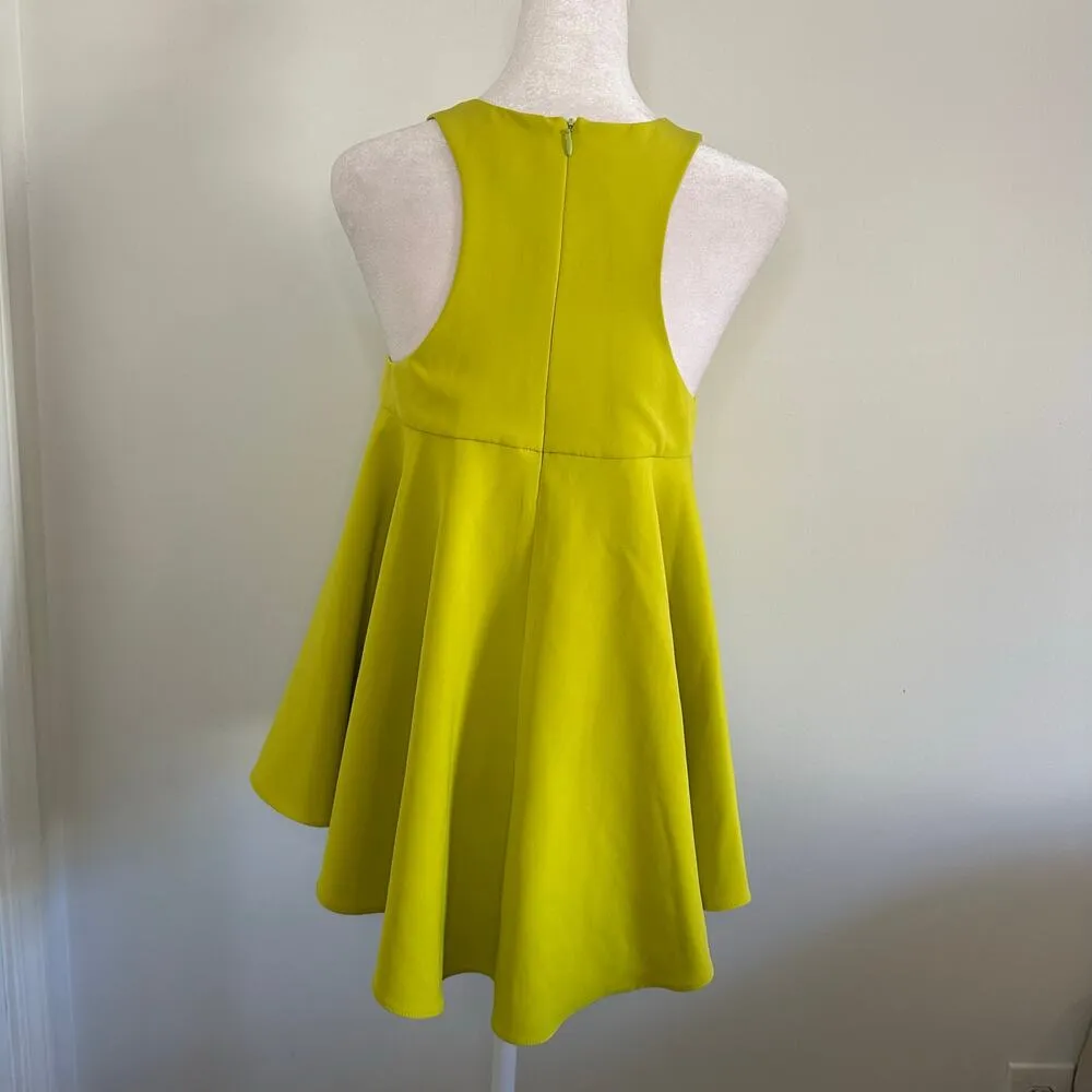 Milly lime green sleeveless high-low tank top size P - Image 4