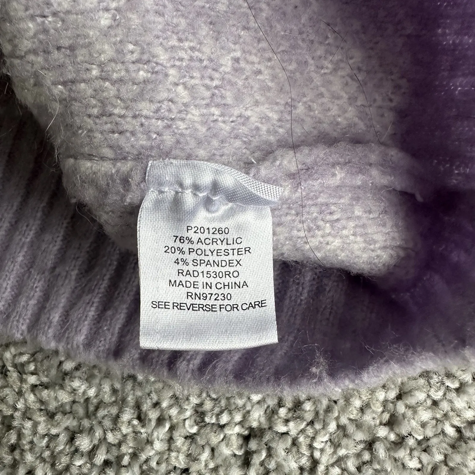 Purple cropped houndstooth button up cardigan. Size Medium Almost famous - Image 6