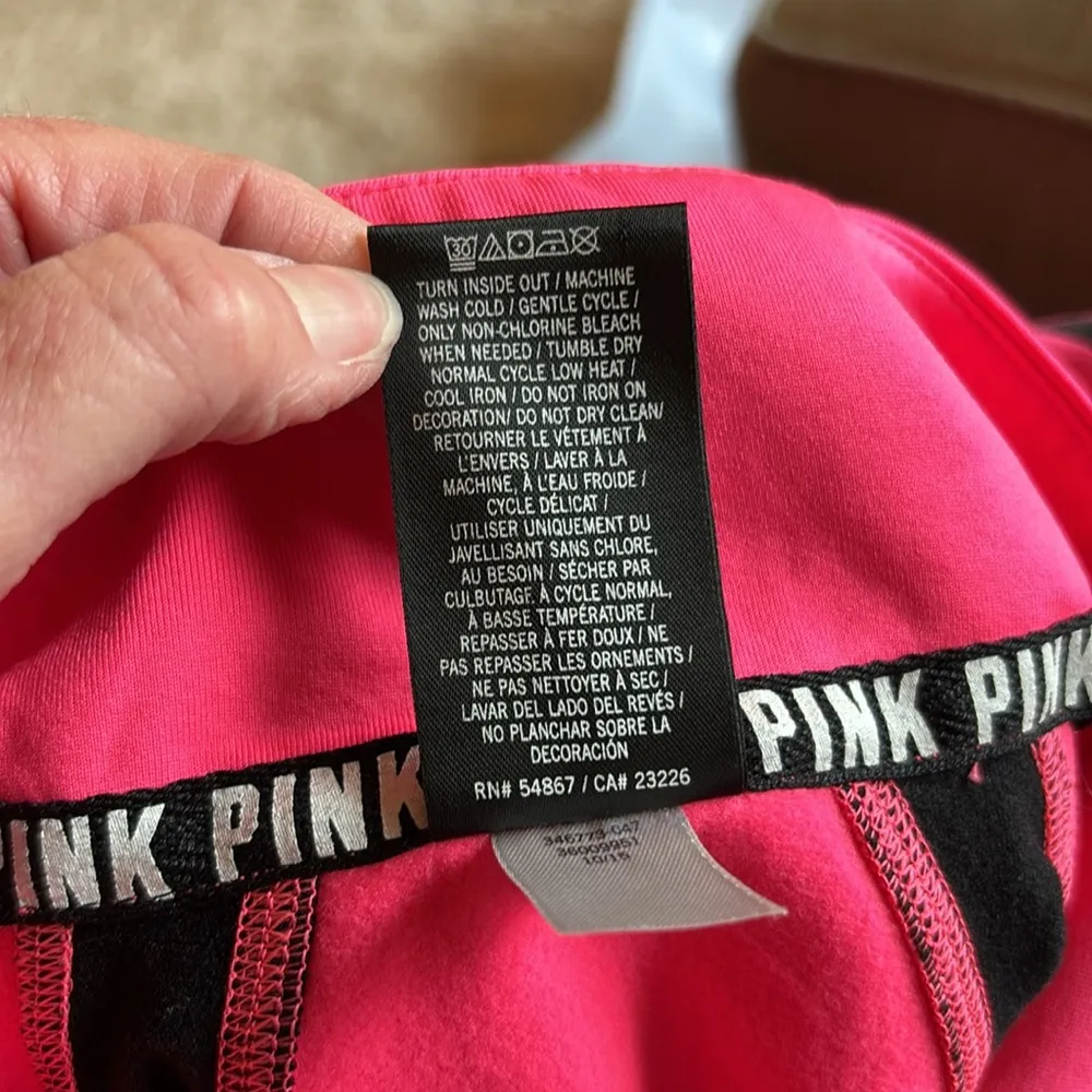 PINK Victoria's Secret Ultimate Activewear Pink & Black Quarter Zip Long Sleeve - Image 9