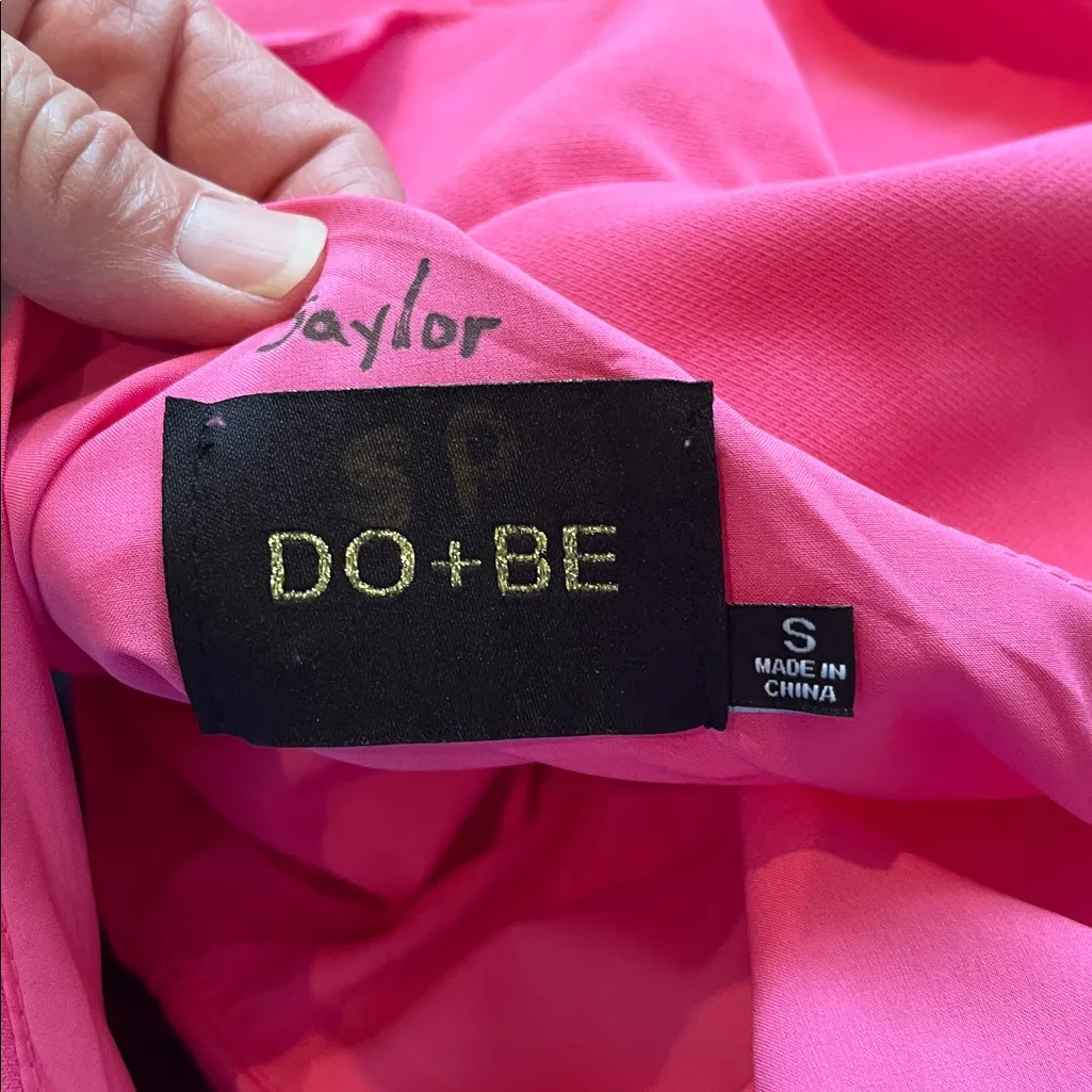 One Shoulder Pink Dressy Party Ruffle Romper - Image 4