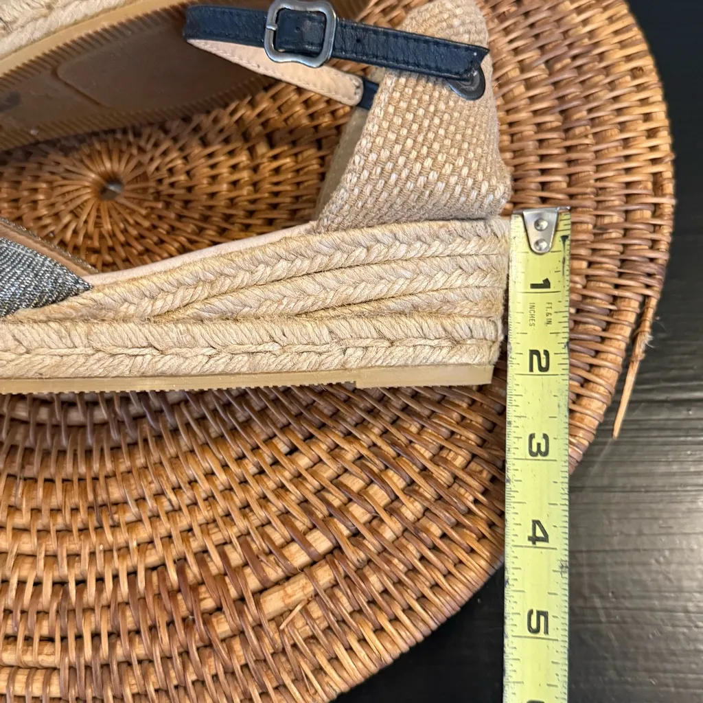 Eric Michael  cops Gold and Black Espadrilles sandals - Image 7