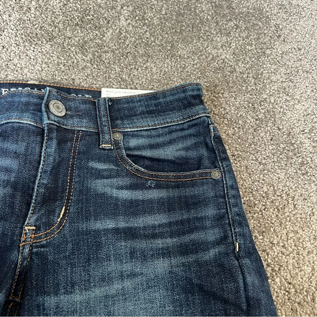 NWT!! American Eagle Outfitters Indigo Denim Shorts Next Level Stretch X - Image 3