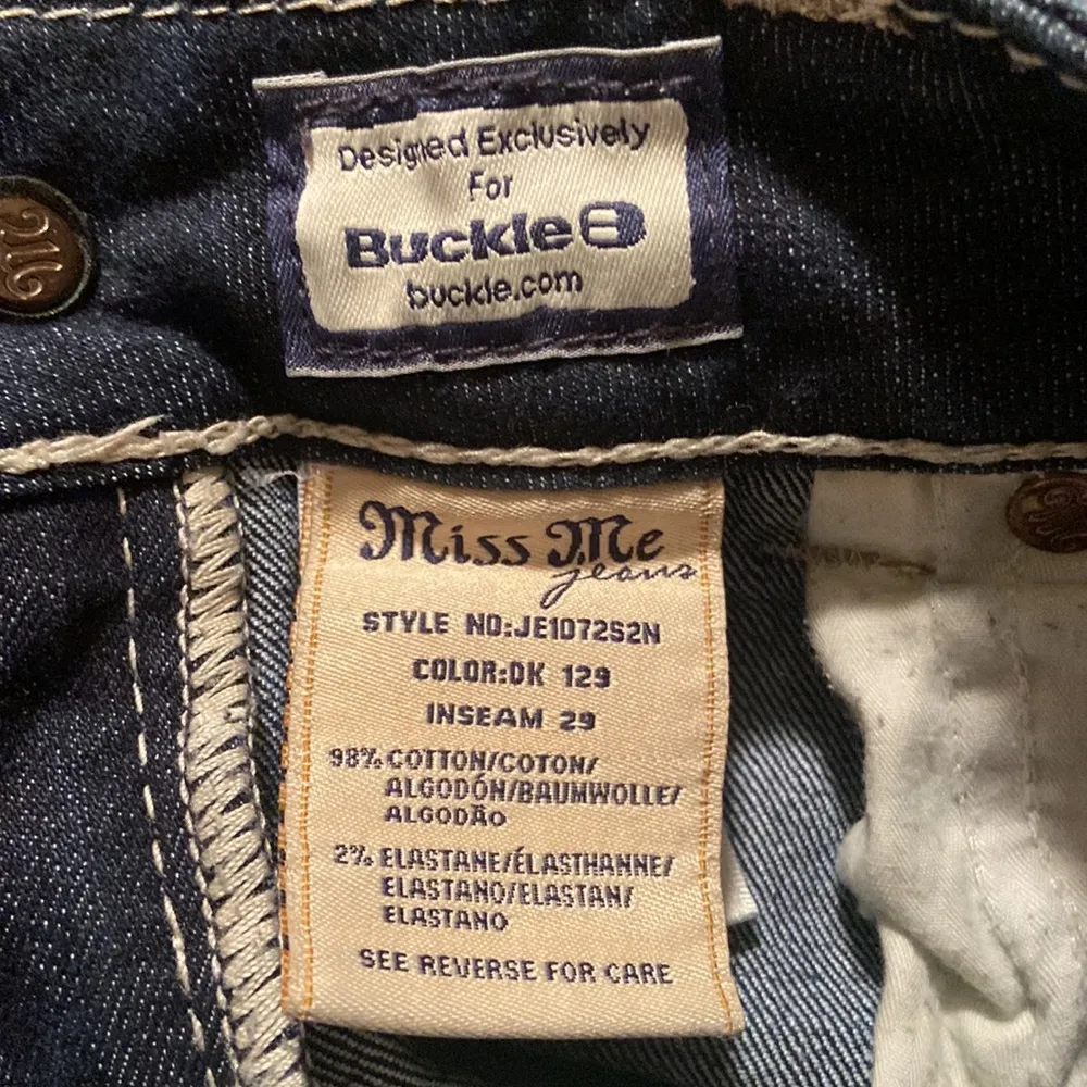 Miss Me Bling Pocket Dark Denim Skinny Jeans - Image 8