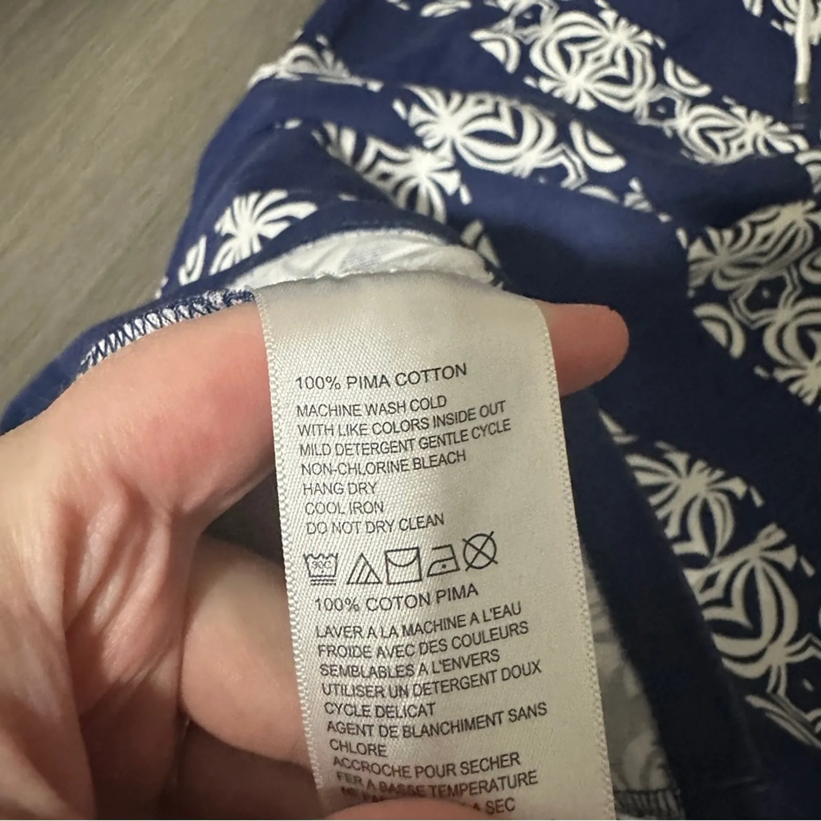 Tommy Bahama Navy Blue & White Striped Geometric‎ Print Lace Up Dress Sz S - Image 6