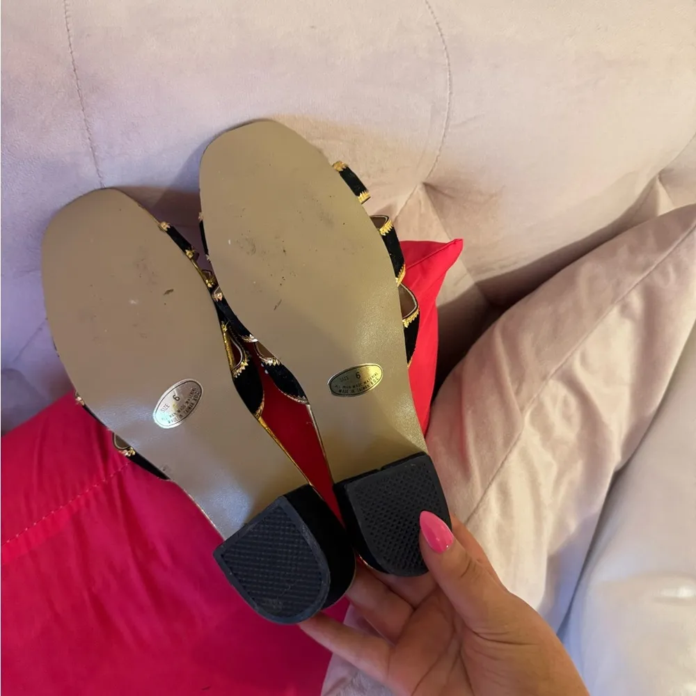 vintage beaded mini heels size US 6 - Image 3