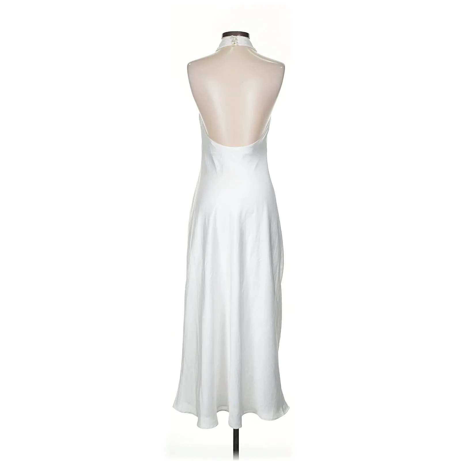 Show Me Your Mumu Jasmine Halter Midi Dress Ivory Luxe Satin XXL - Image 5
