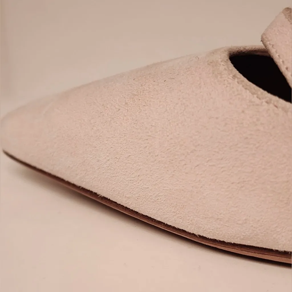 Tabitha Simmons Equipment Lynette Suede Point Toe Flats Women’s Baby Pink Size 6 - Image 5