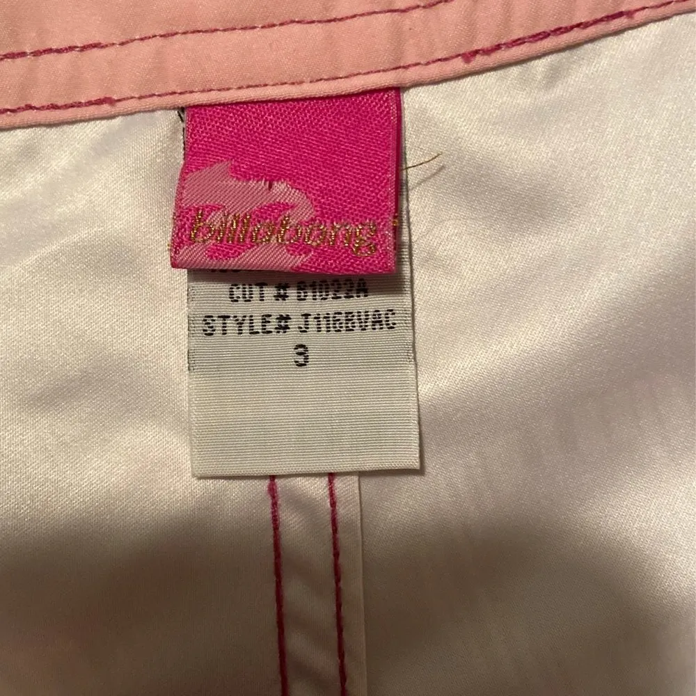 Billabong Ladies Dark Pink Logo Spell Out Long Length Boardshorts - Image 5