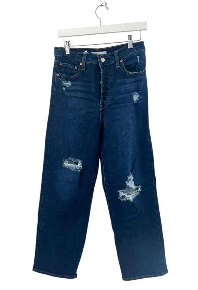 Levi’s Ribcage Straight Button Fly High Rise Jeans Sz 28 deconstructed - Image 2
