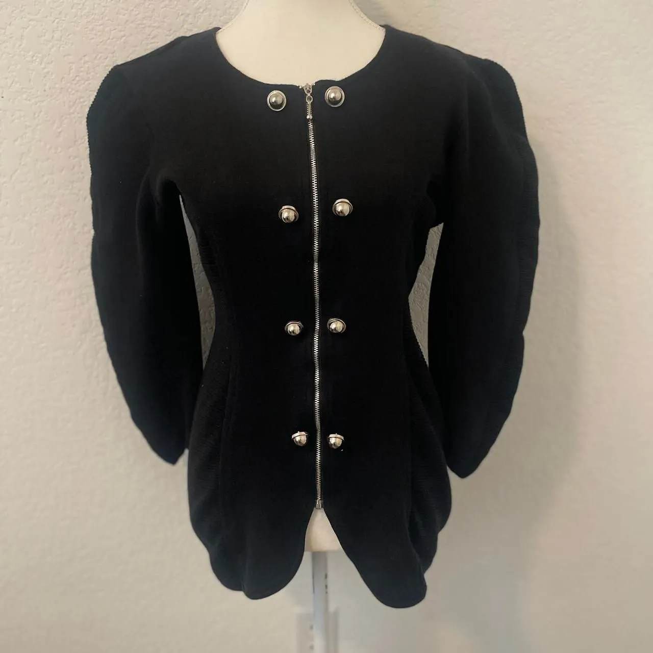 Zanoni Women's Black Jumper Sweater Jacket Medium - Image 2