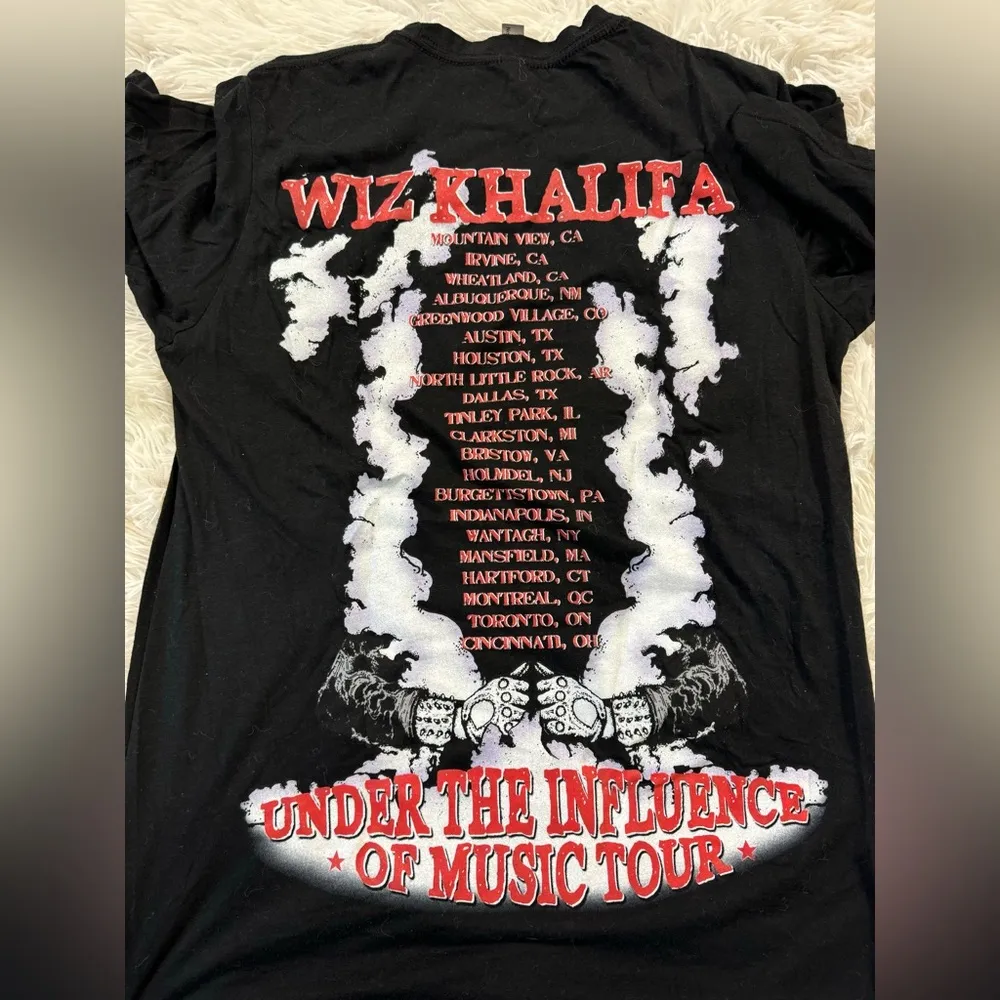 wiz khalifa concert tour shirt Red - Image 4