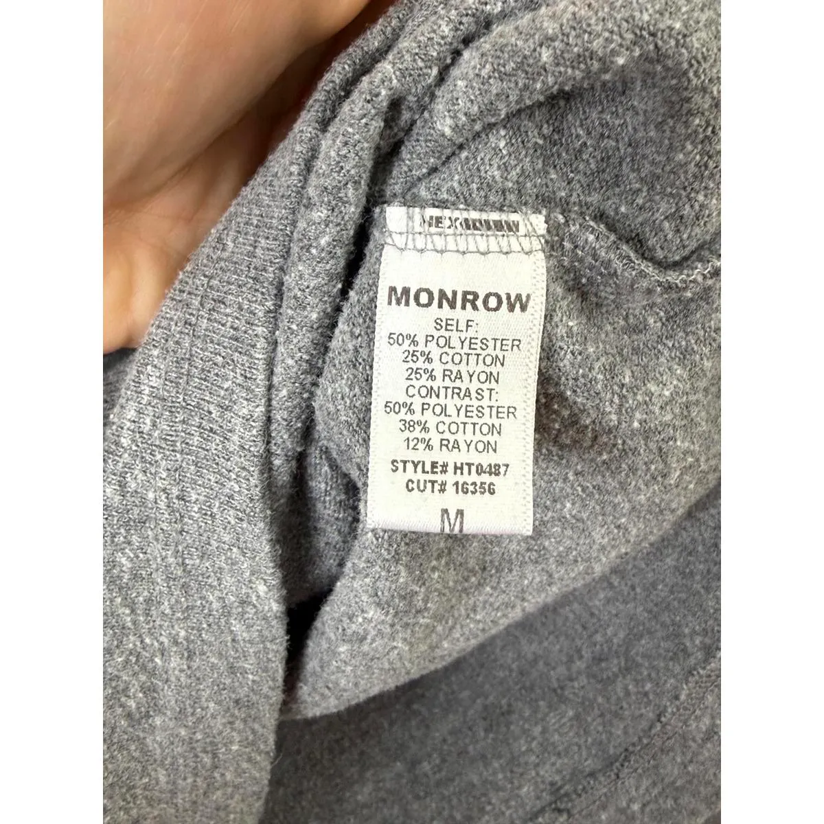 Monrow from Anthropologie Gray Stud Embellished Sweatshirt - Image 4