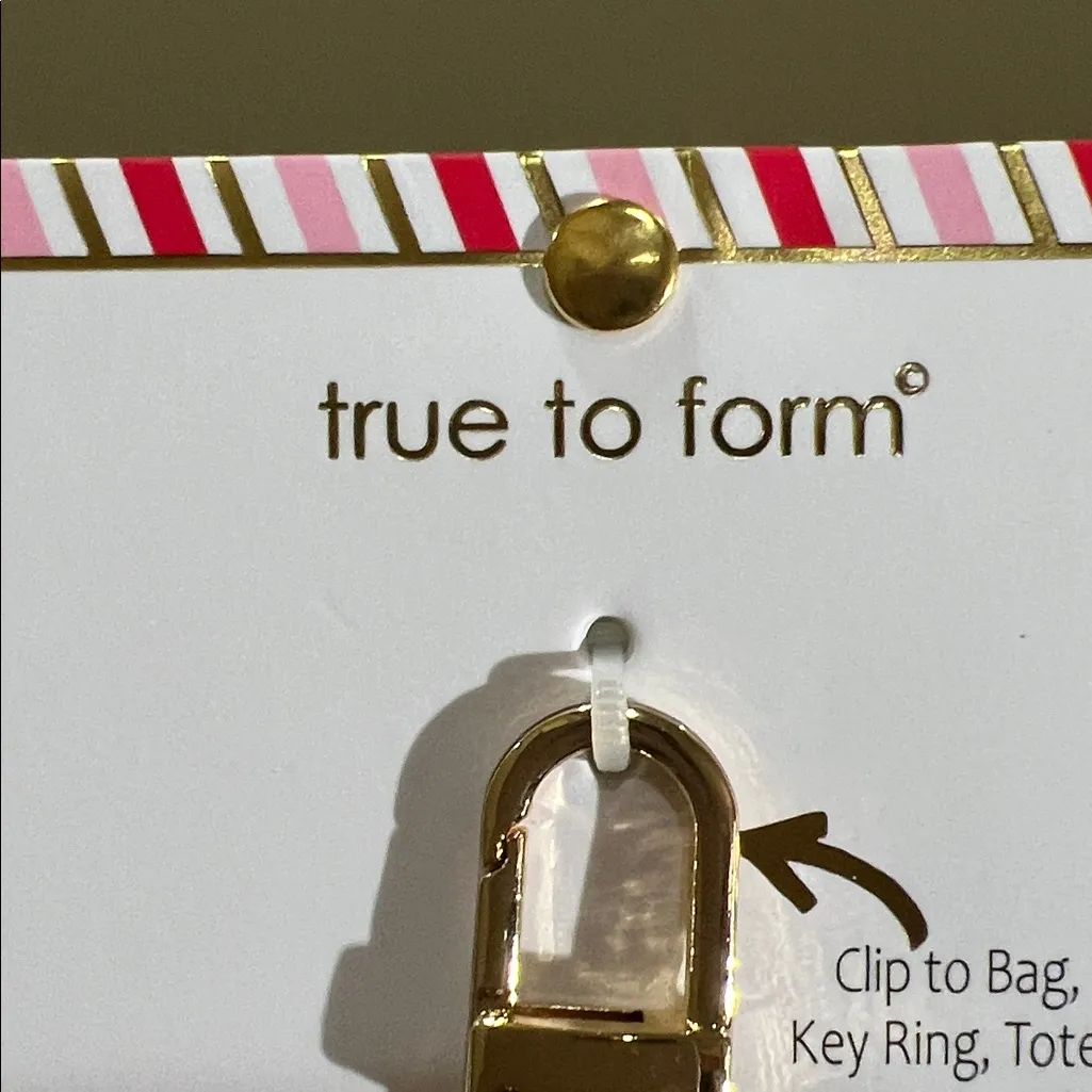 True To Form | Pink Ribbon 🎀 Bag Charm Red - Image 2