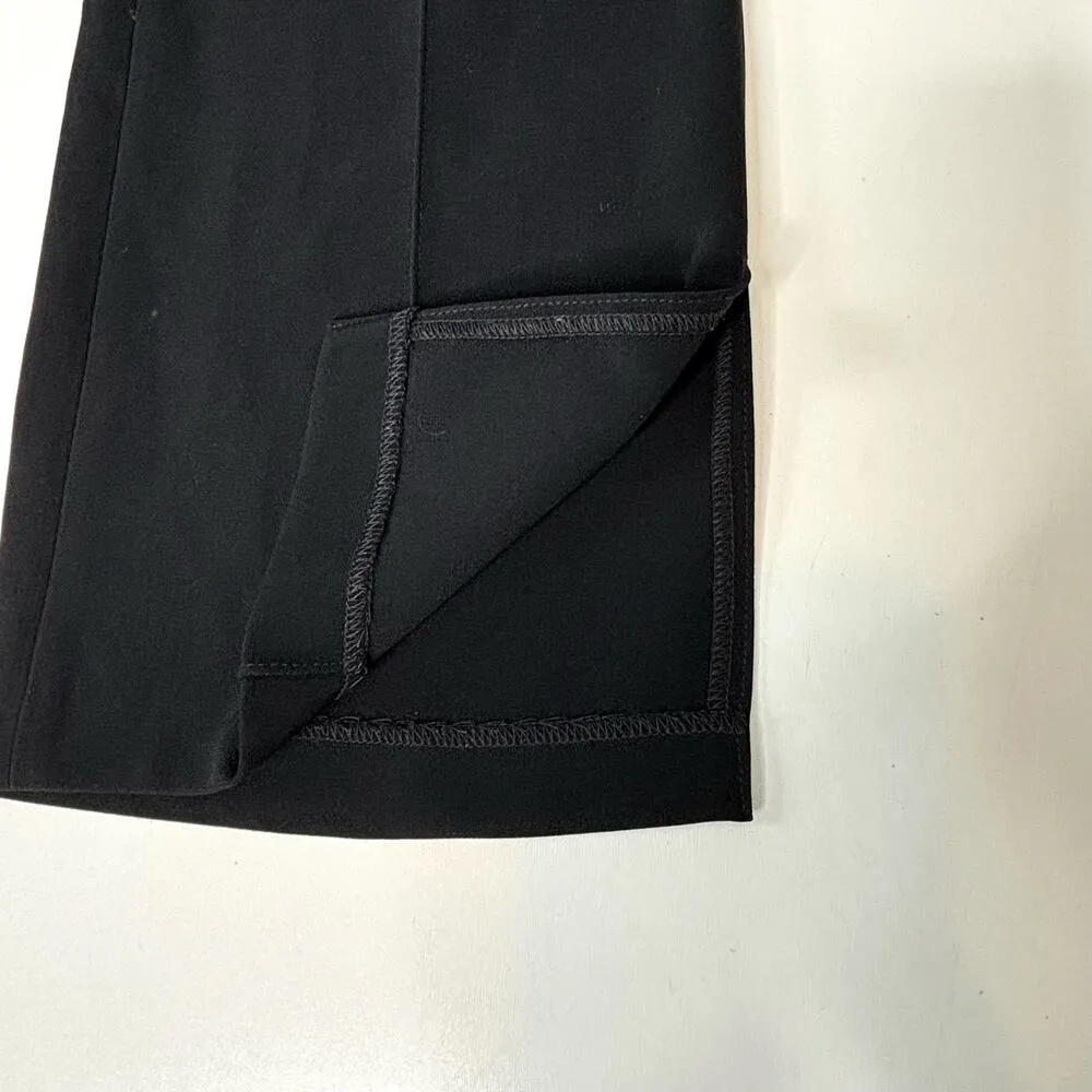 Cinq à Sept Brianne Crepe Slit Leg Trousers Black High Rise Slim Straight 10 - Image 4