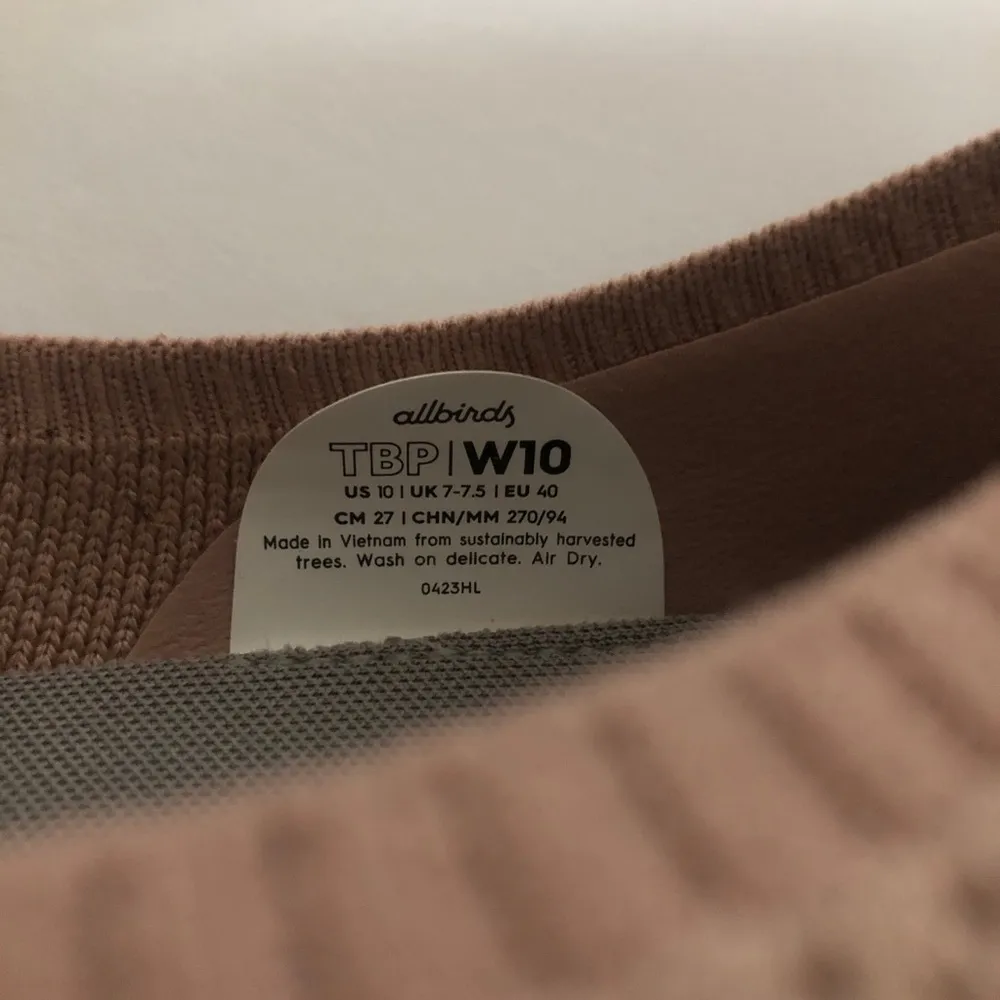 Allbirds Trail Breaker Point Nude Pink Beige Woven Women’s Flats Size 10 NWOB - Image 9