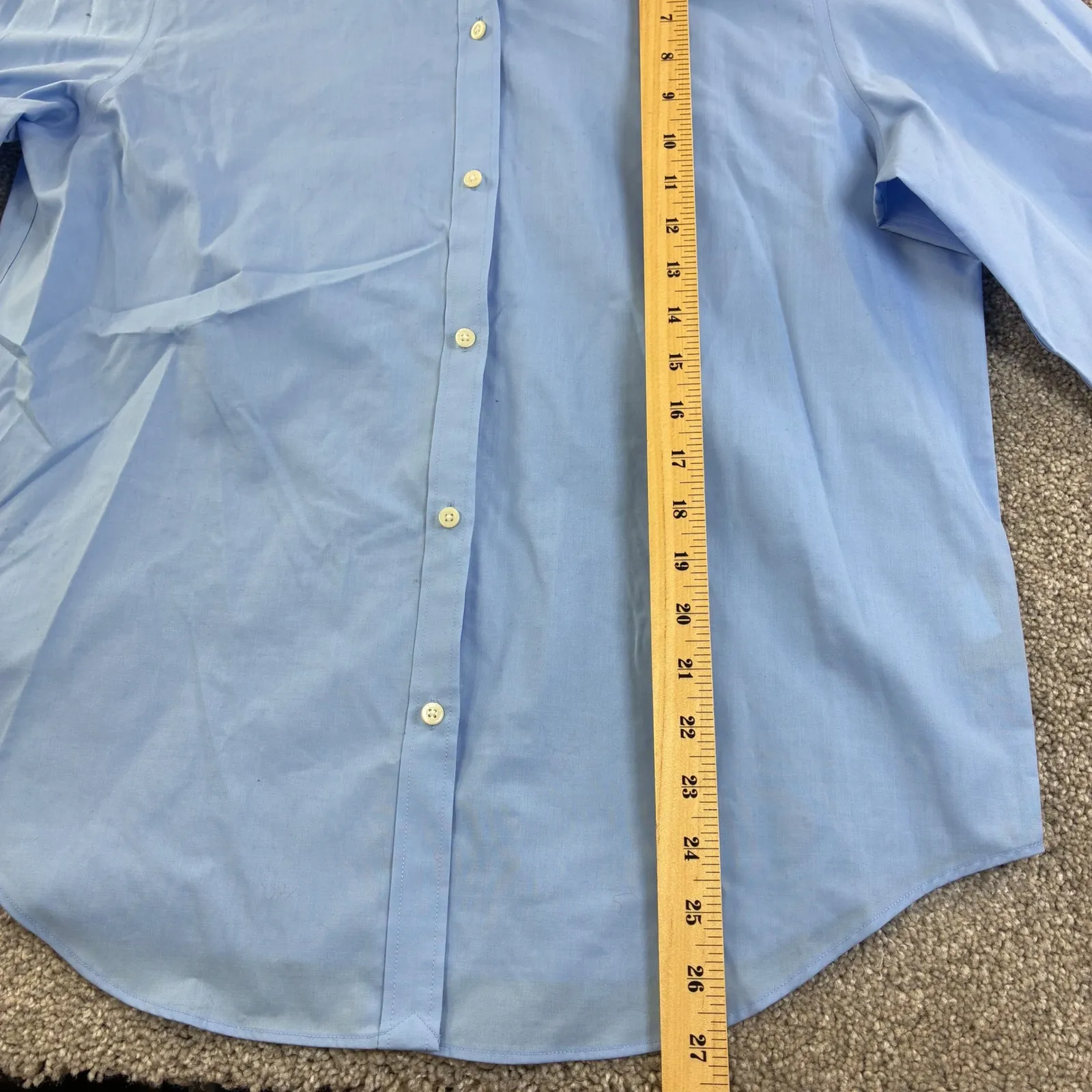 Lauren Ralph Lauren Black Label Womens PL Non Iron Button Down Shirt Light Blue - Image 5