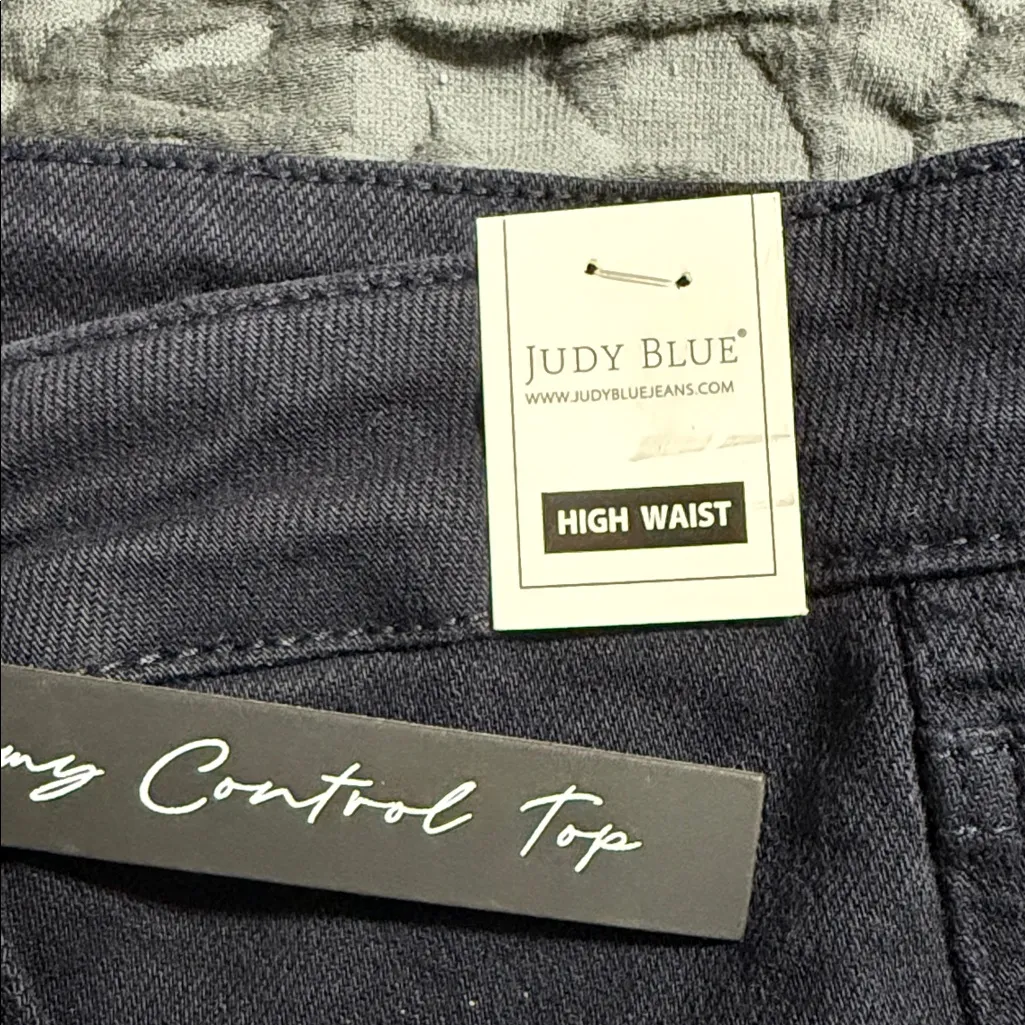 Judy Blue women's size 5/27 black high waist tummy control top jeans new - Image 3
