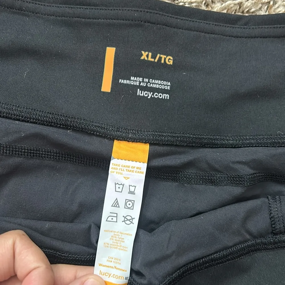 Lucy Black Pull On Athletic Skirt Zipper Pocket Design Lightweight Sz XL NWT - Image 7