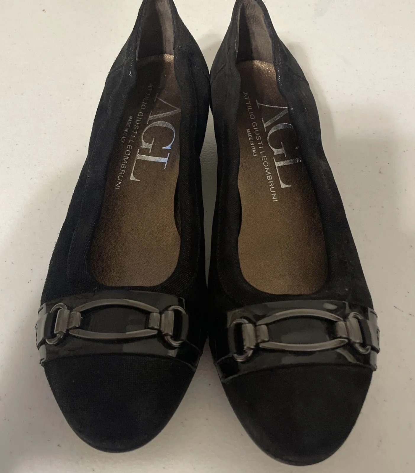 AGL Attilio Giusti Leombruni Ballet Flat Shoes Black/Nero Women’s Sz 6.5 Black - Image 1