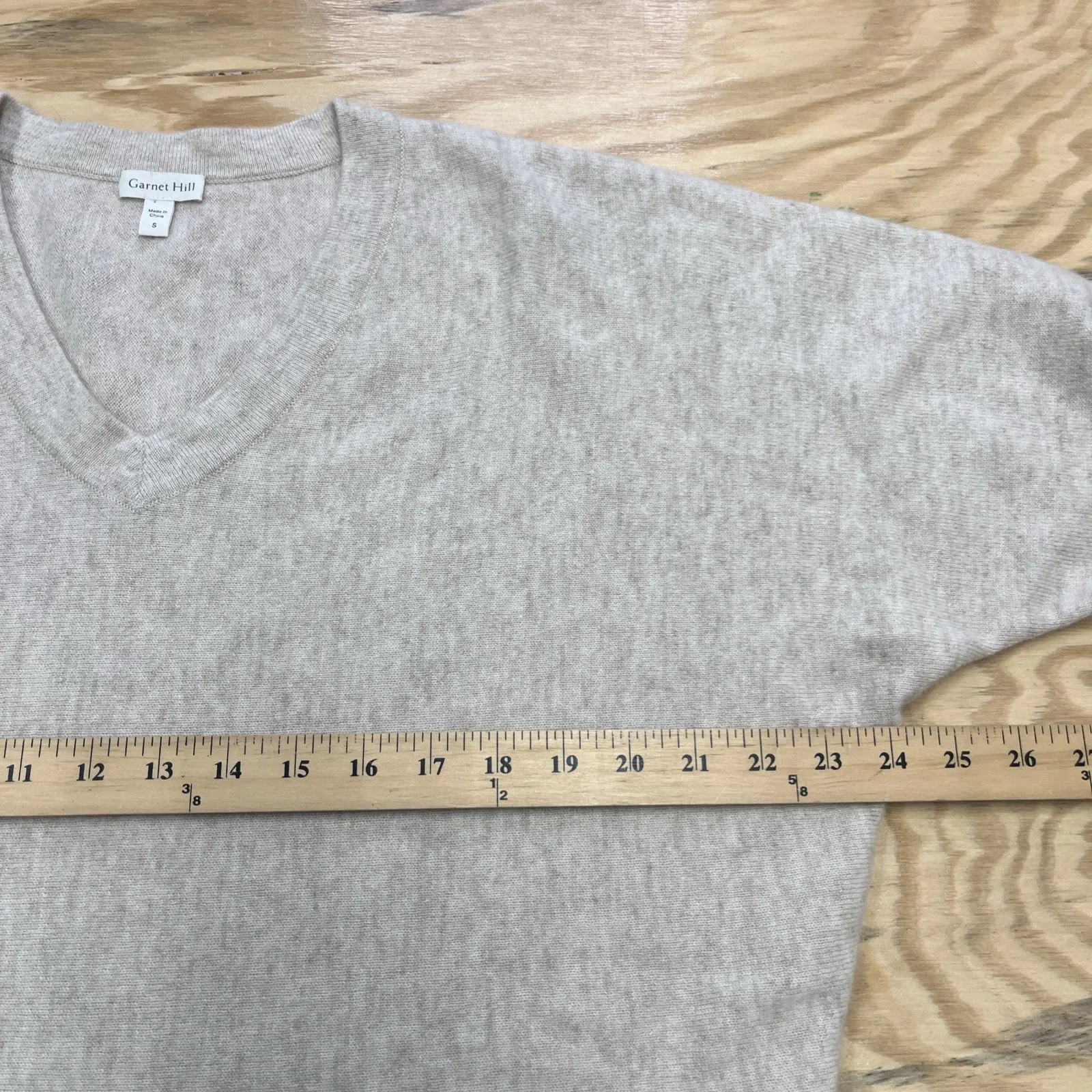 Garnet Hill Cashmere Sweater Womens Small Beige Relaxed Luxury Parisian Capsule - Image 10