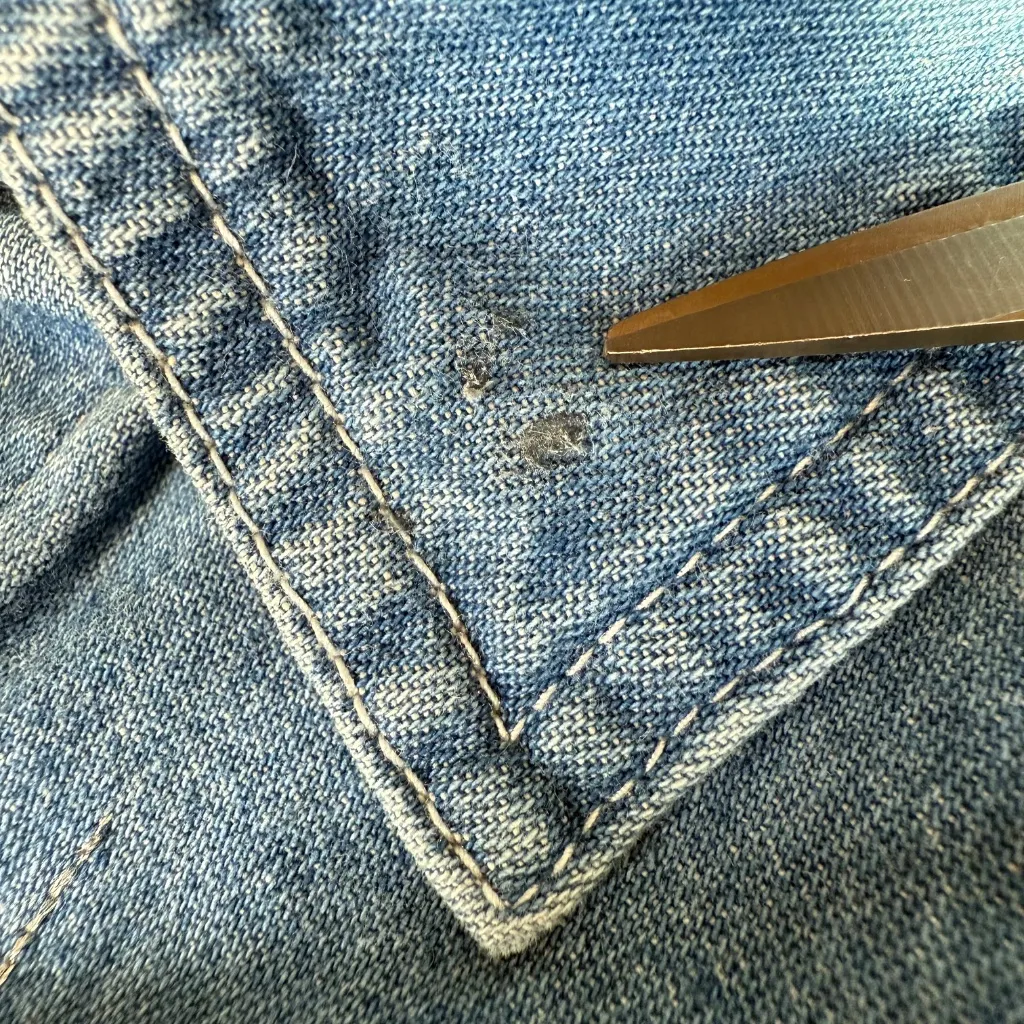 Vintage Bobbie Brooks Ugly Christmas Denim Shirt 14W/16W Embroidered Bells Top Blue - Image 5