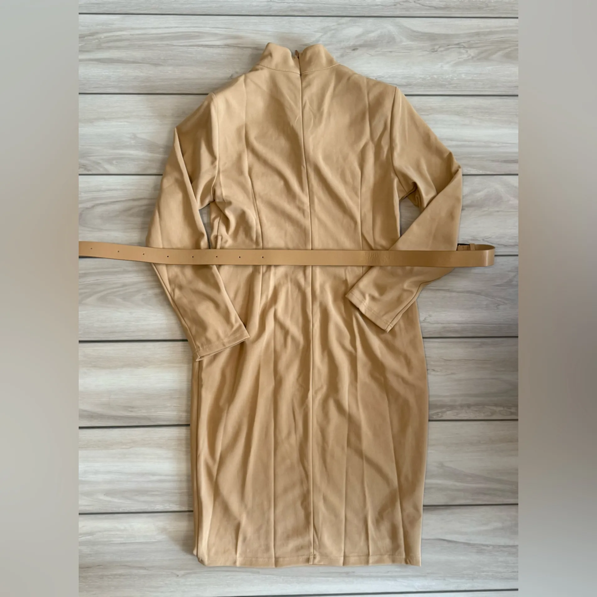 MOOYIUS Belted Dress Tan XL NWT - Image 4