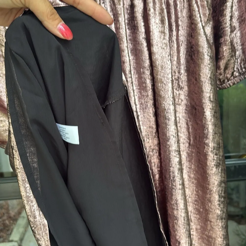 Lane Bryant Blouson-Sleeve Surplice Metallic Midi Dress - Image 4