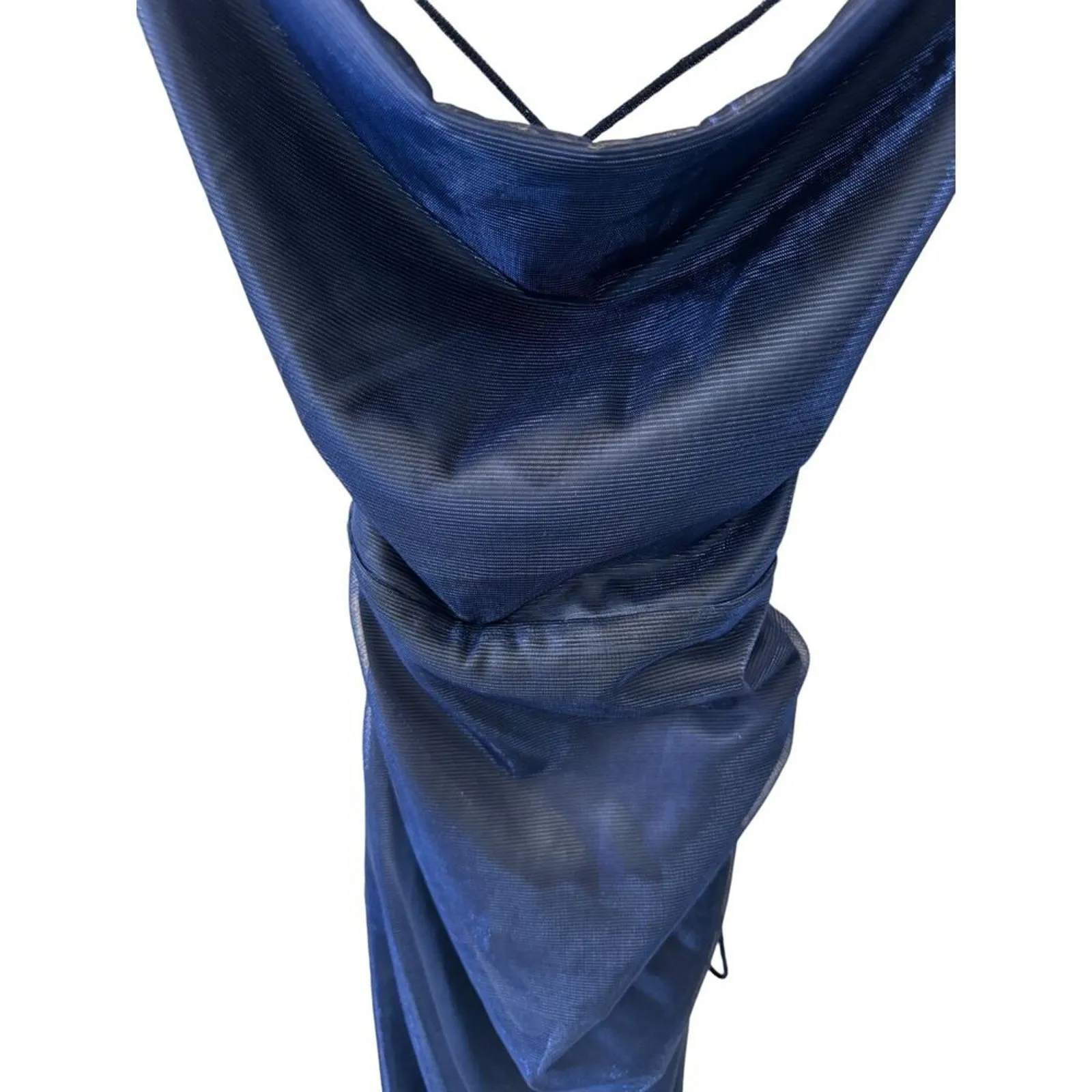 Alamour The Label Claudia Dress Navy Blue Side Slit Size XXS‎ / US 0 - Image 6