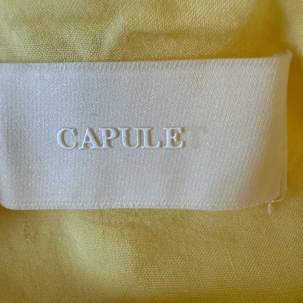 Capulet  Plaid romantic flounce Sleeve midi Dress Yellow haddie women S - Image 5