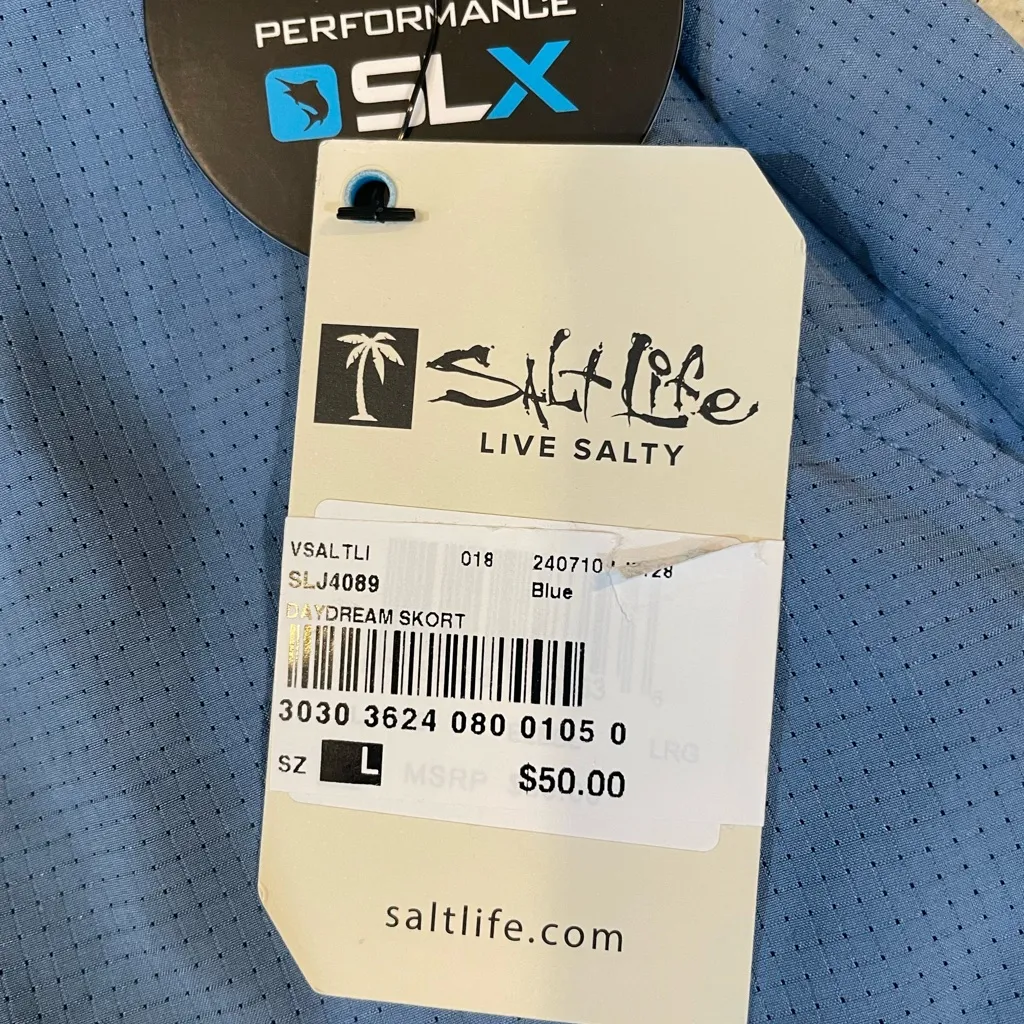Salt Life SLX Performance Skort in Light Blue - Image 3