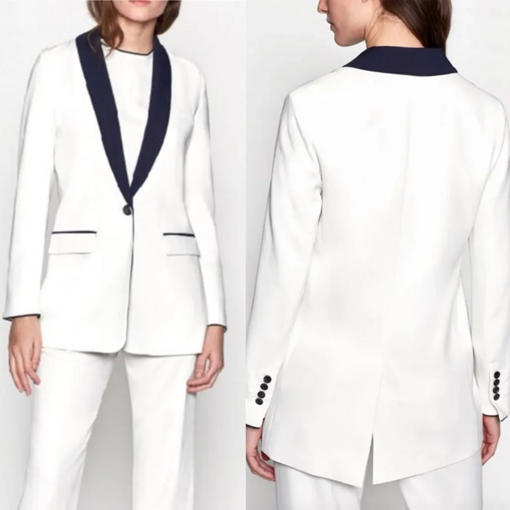 Equipment Quincy Blazer in Nature White Eclipse Sz.6 NWT - Image 2