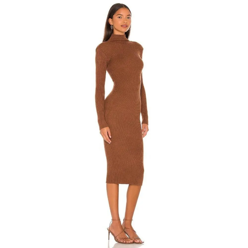 ASTR the Label Abilene Sweater Dress in Nutmeg Small Womens Knit Bodycon - Image 2