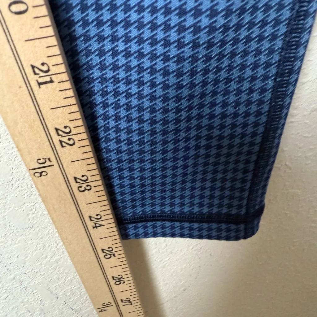OFFLINE Aerie Leggings Women Medium Blue Houndstooth‎ Pull On Pockets Drawstring - Image 3