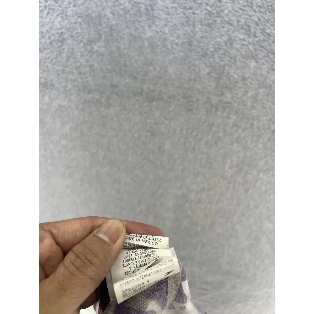 Speedo Women's Tankini Halter Lined Tropical Burgundy Size Small floral Aloha - Image 4