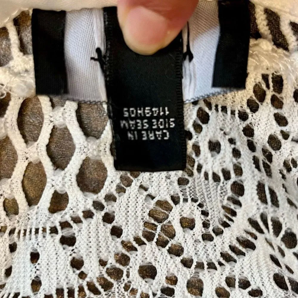 By & By White Lace Flowing Tank Dress Juniors Size M - Image 10