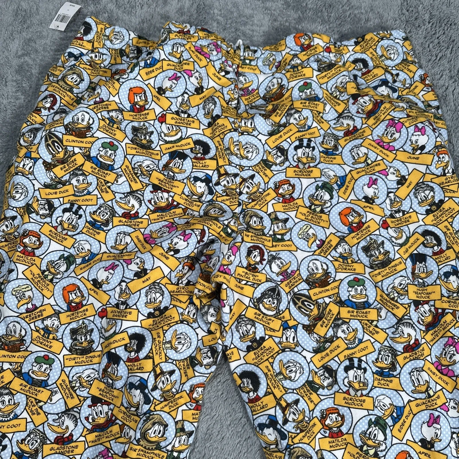 NWT Disney Duck Family Scrooge Daisy Allover Joggers Pants Pockets SZ XL NEW - Image 9