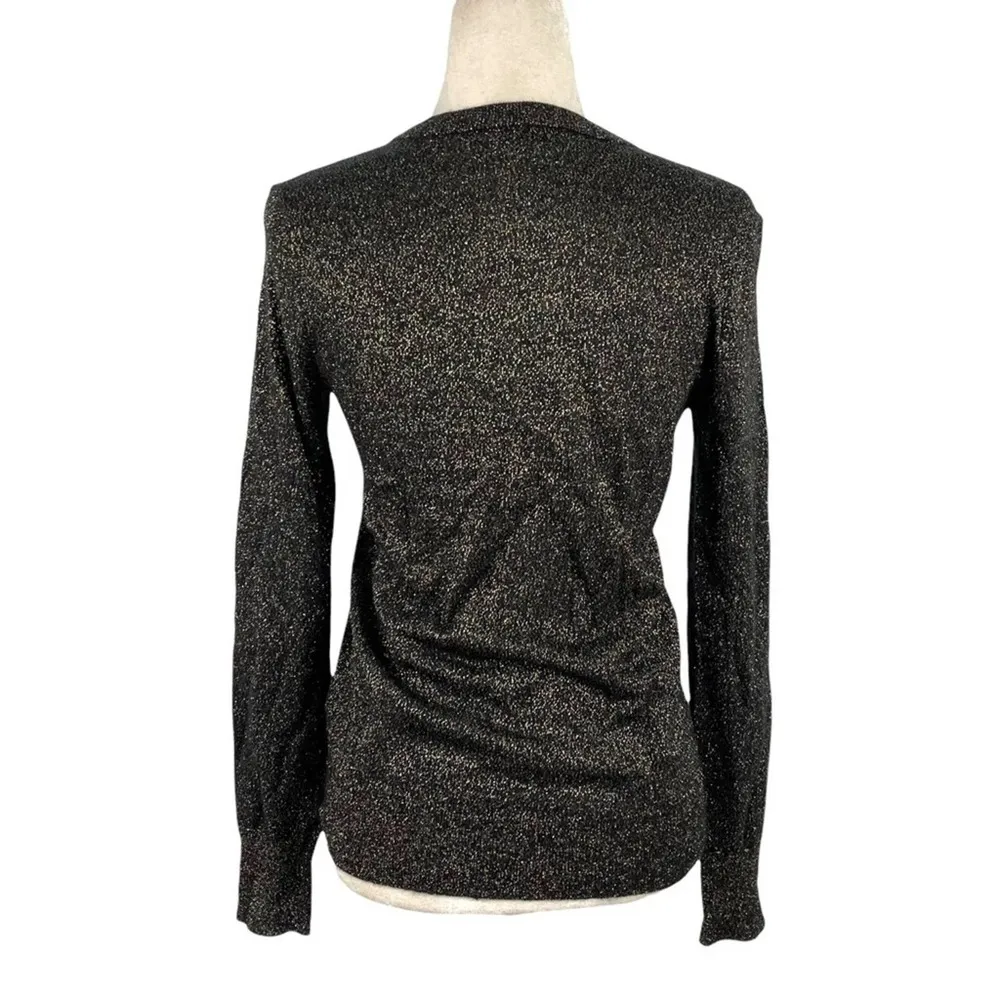 Equipment Femme Ondine Zip Shoulder Metallic Crewneck Cashmere Sweater Size XS - Image 10