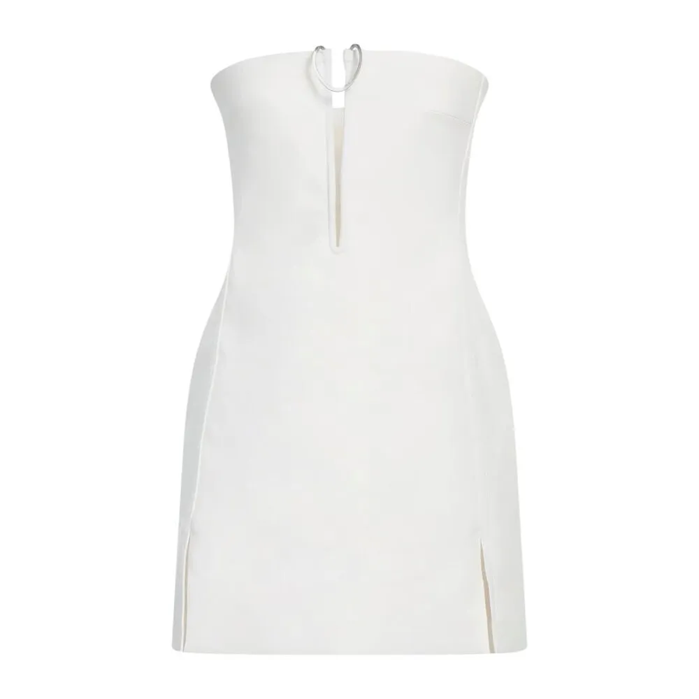 Dion Lee Mobius Mini Dress in Ivory Aus 4 US 0 New Womens Strapless Canvas White - Image 9