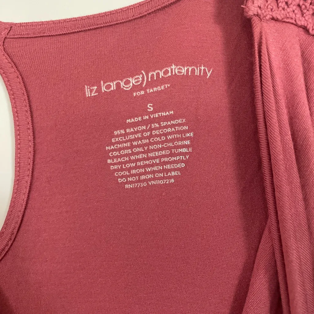 Liz Lange Maternity for Target Pink Midi Dress Spring Summer Preppy Staple Small - Image 2