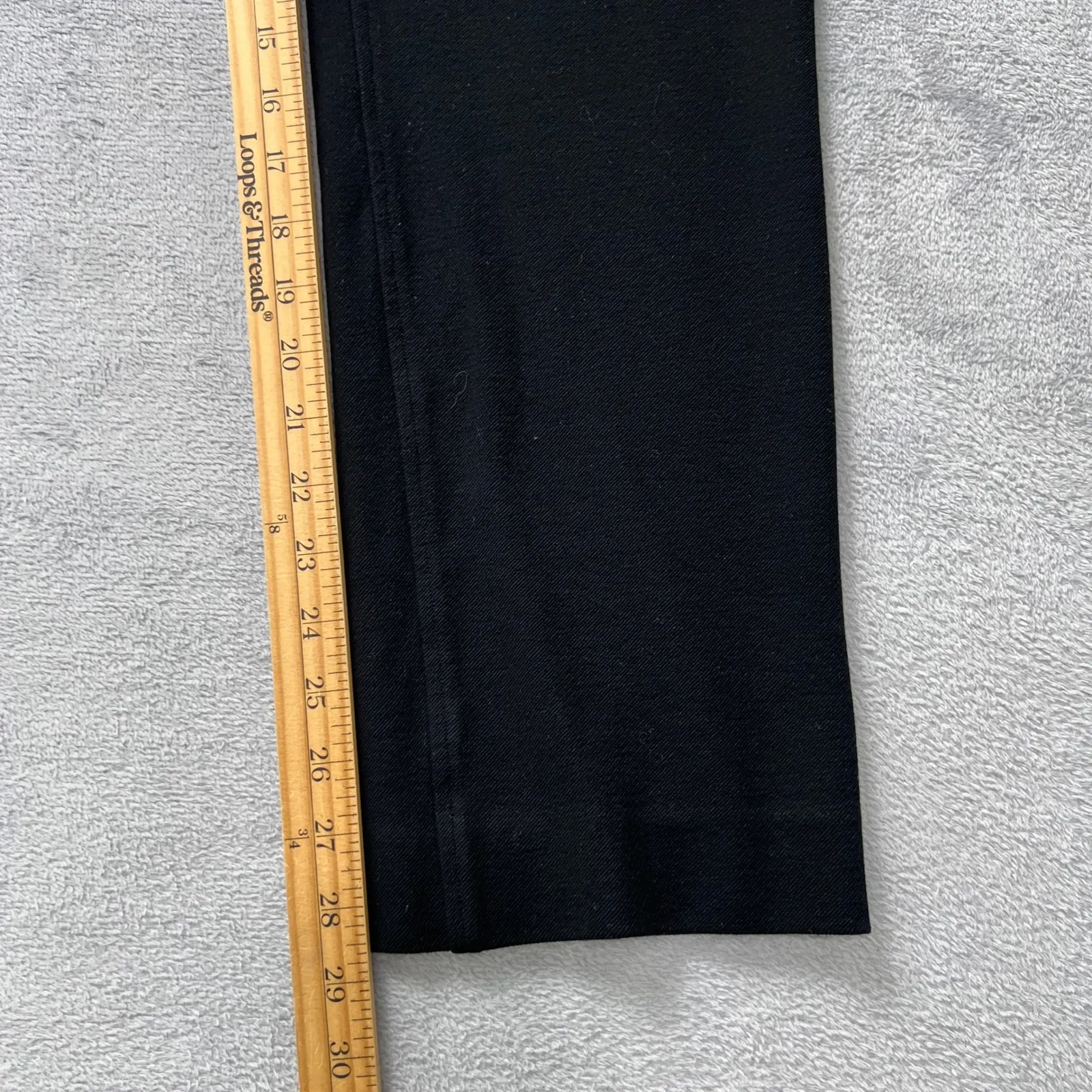 LAUREN Ralph Lauren Women's Black Straight Leg‎ Dress Pants Size 16 Rayon Blend - Image 6