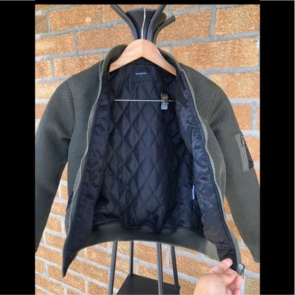 Drop Dead Blasphemy 2.0 green mesh bomber jacket in size XS. - Image 9